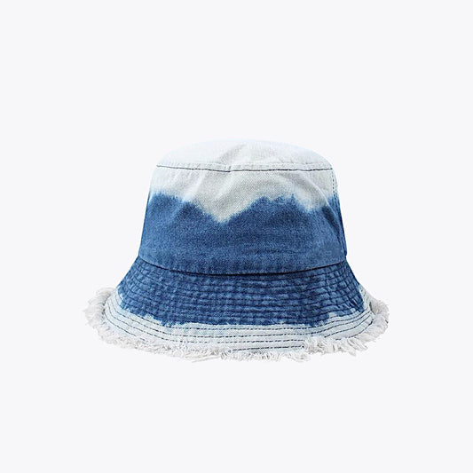 YYATOMIC DENIM GRADIENT WASHED FUR BRIM BUCKET