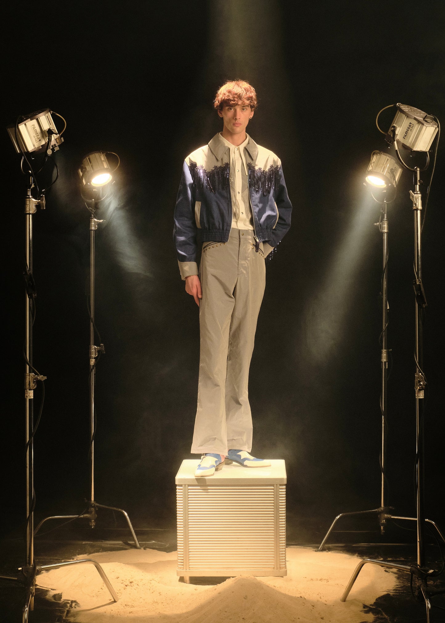 DENIM WESTERN BOMBER JACKET