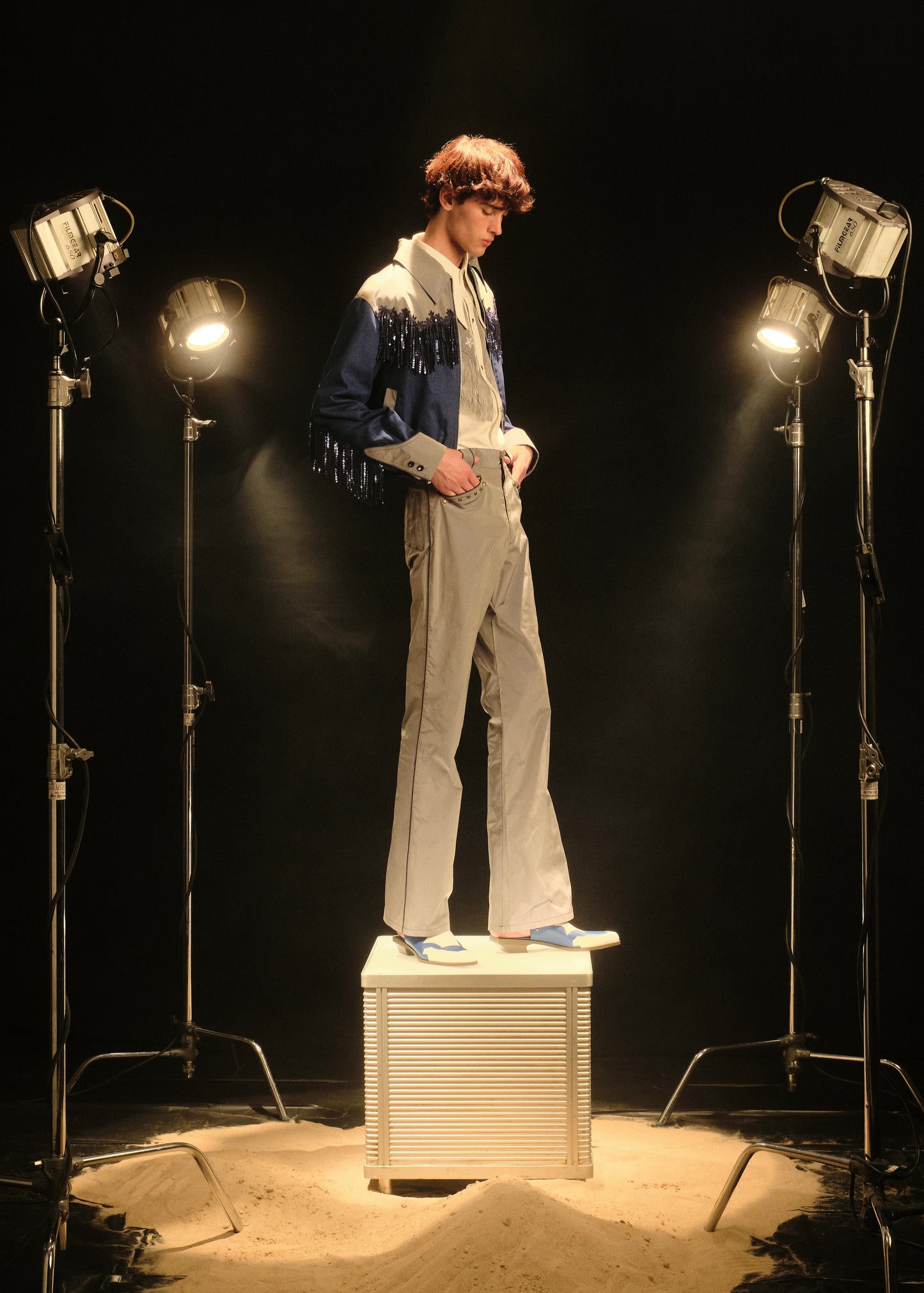 DENIM WESTERN BOMBER JACKET