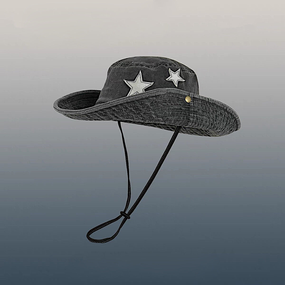 YYATOMIC STAR COWBOY BUCKET HAT