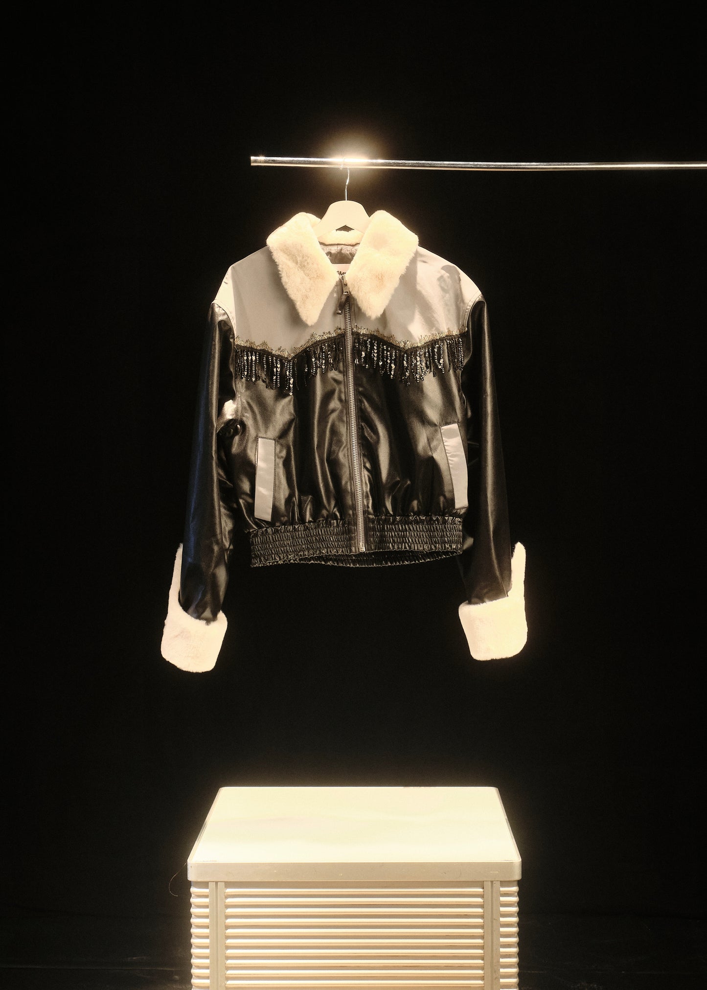 BLACK WESTERN BOMBER JACKET