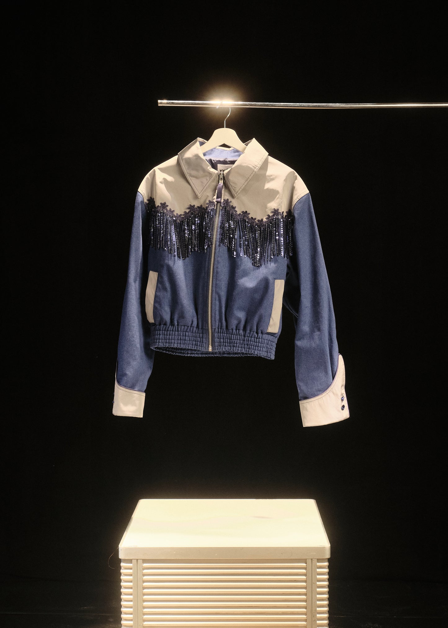 DENIM WESTERN BOMBER JACKET