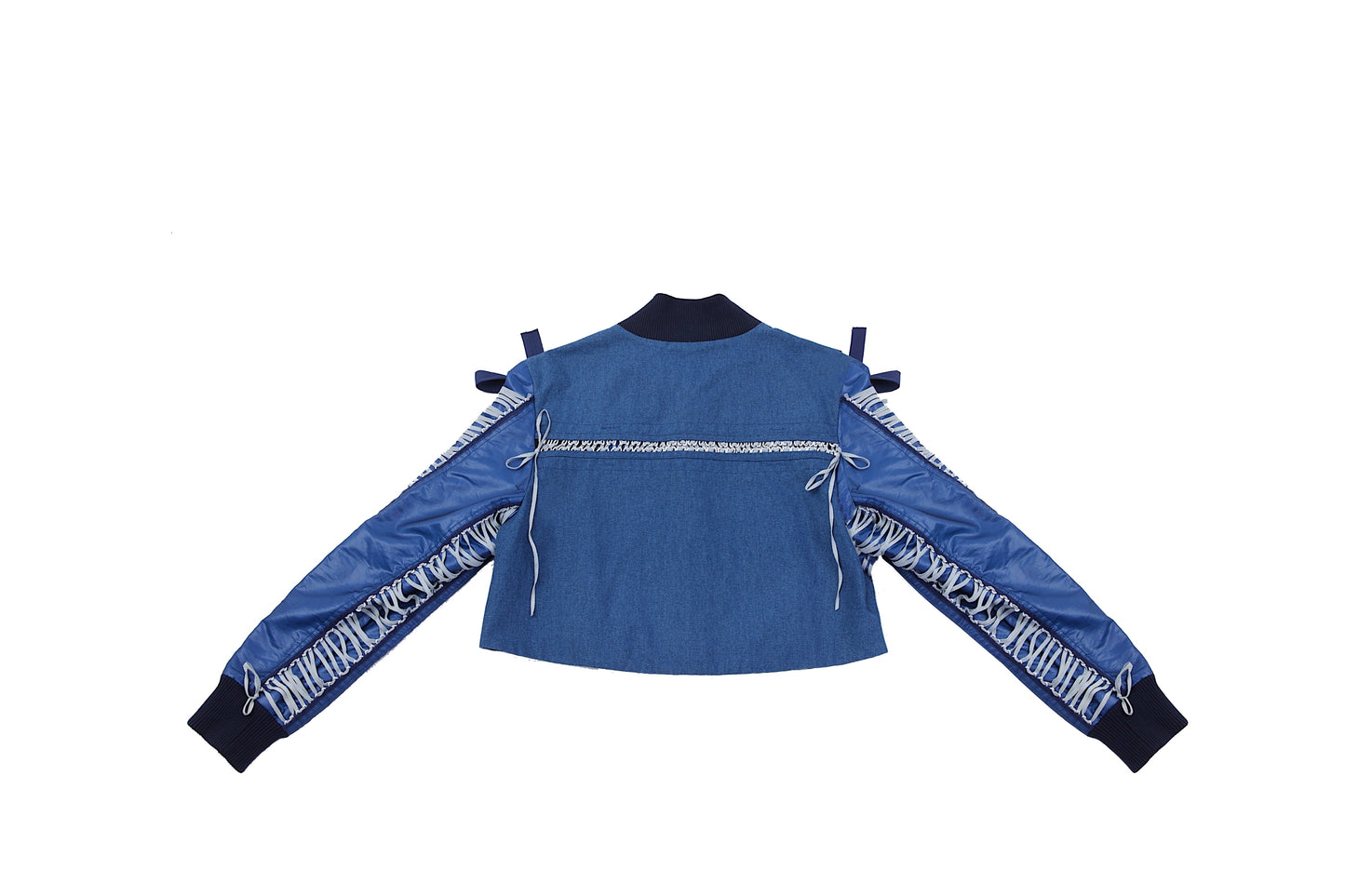 BLUE DENIM LACING JACKET