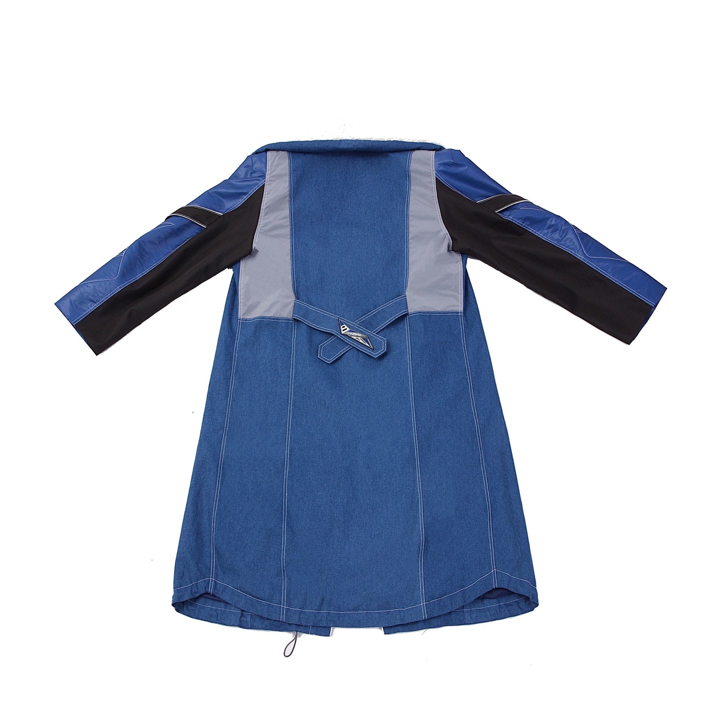 DENIM PATCHED TRENCH COAT