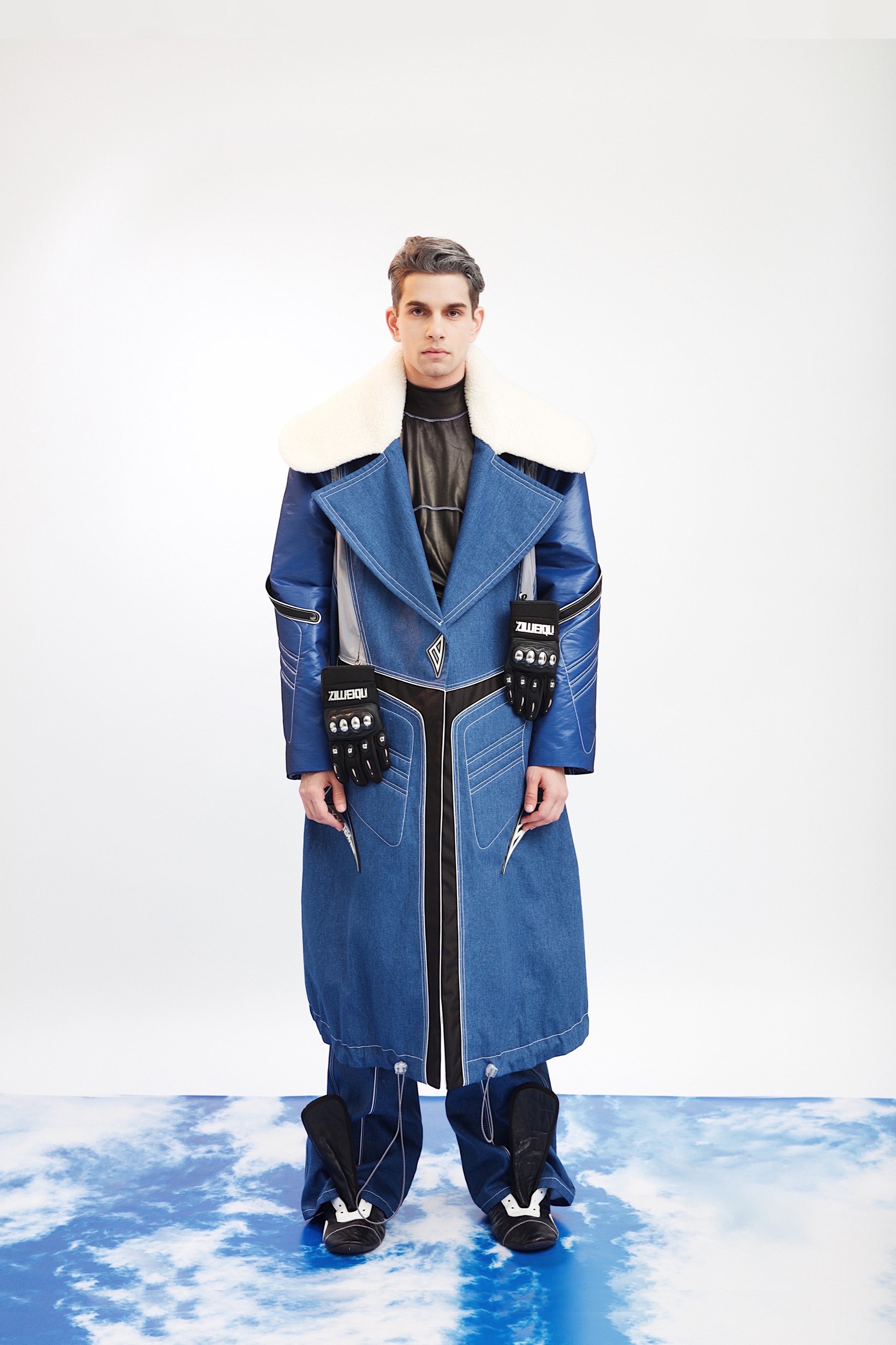 DENIM PATCHED TRENCH COAT – YYAtomic